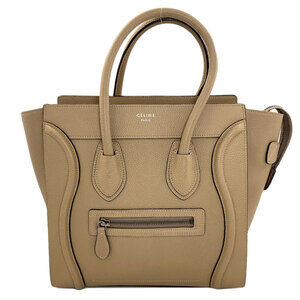 Celine Luggage Micro Handbag, Calfskin, Women's